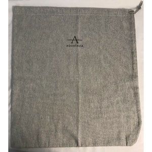 Authentic Aquatalia Storage Drawstring Dust Bag Cotton Gray 15.5" x 14"